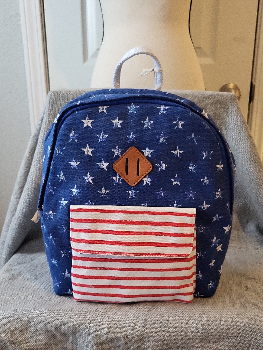 Paul Paul Patriotic Small Canvas Backpack